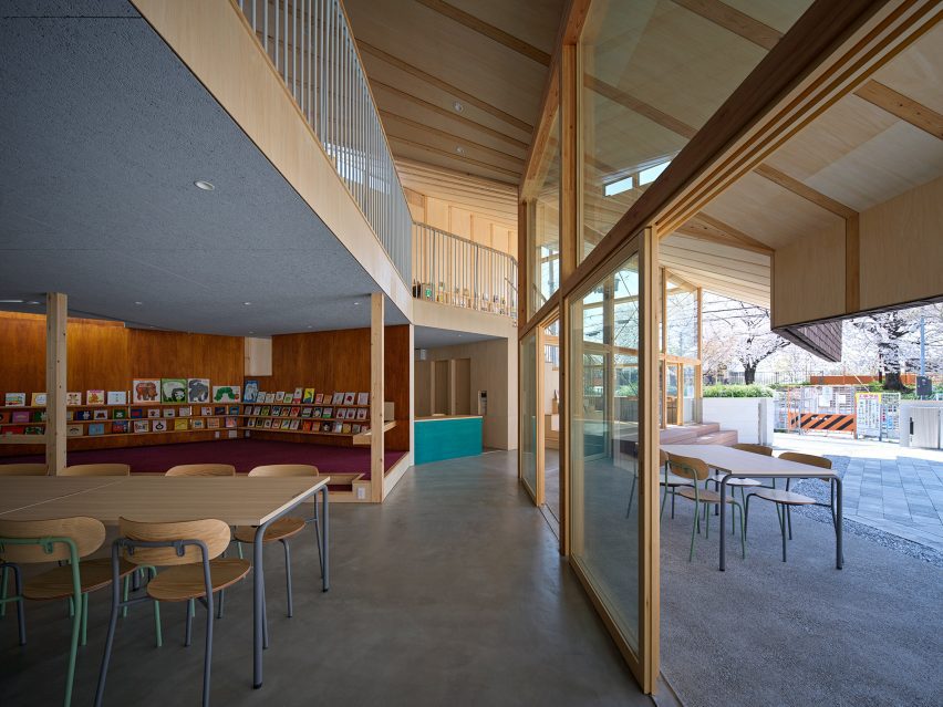 View of ground floor spaces in Yukawa Design Lab's library