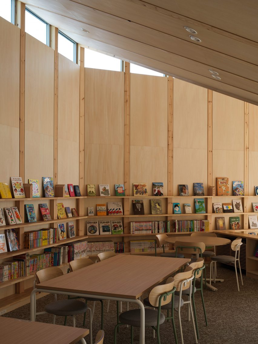View of upper floor showing study space