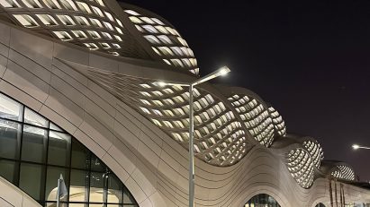 King Abdullah Financial District Metro Station in Riyadh, Saudi Arabia, by UK studio Zaha Hadid Architects