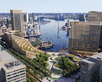 Master plan for redevelopment of Baltimore inner harbor