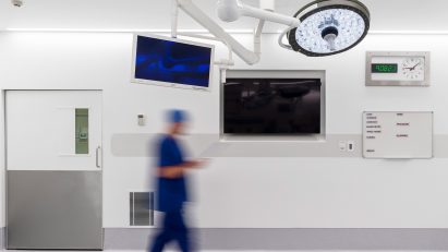 Corian flooring in hospital
