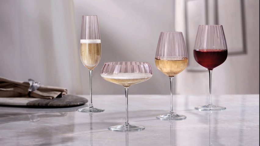 NUDE introduces rose colourway to its glassware collections