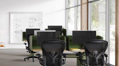 Aeron chairs in a workspace