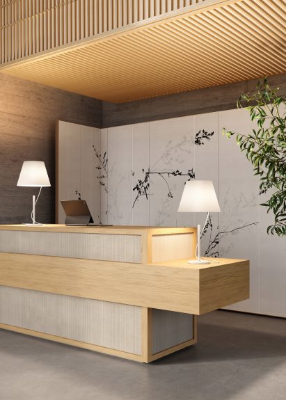 Two Hover table lamps featured in a living space
