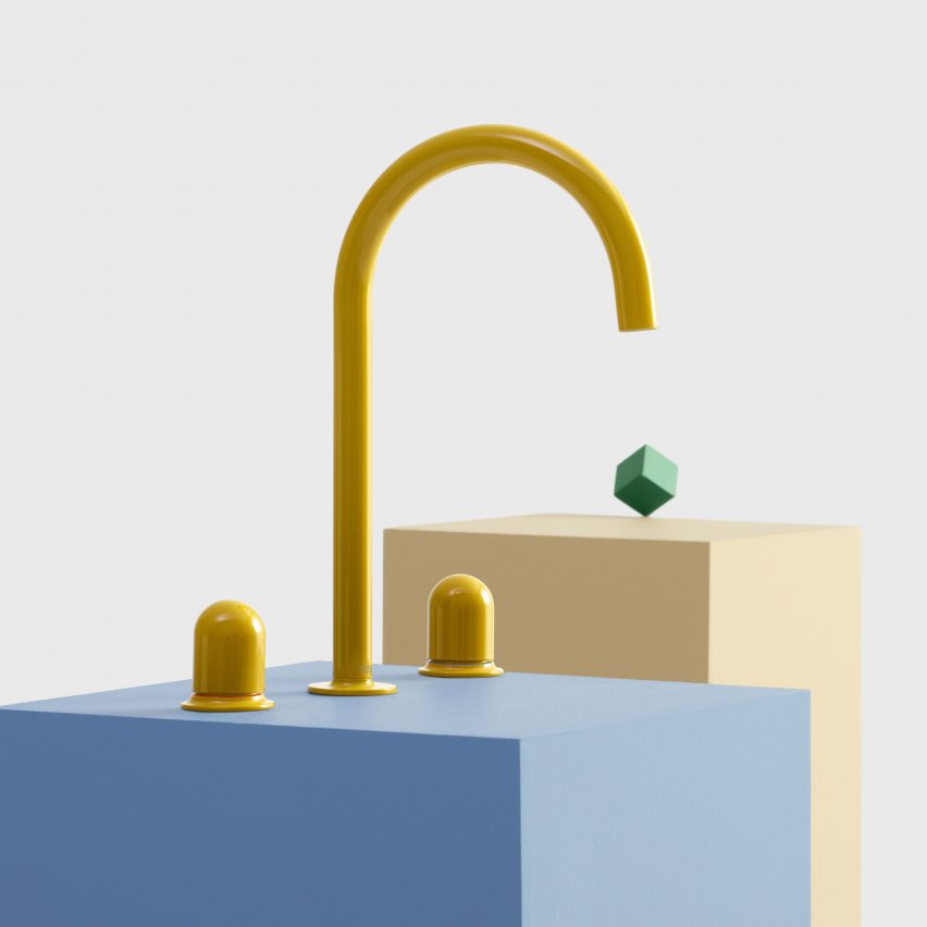 Colourful tap for Roca