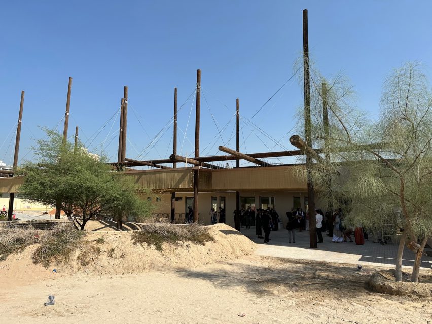 Al Borde timber installation at Sharjah Triennial