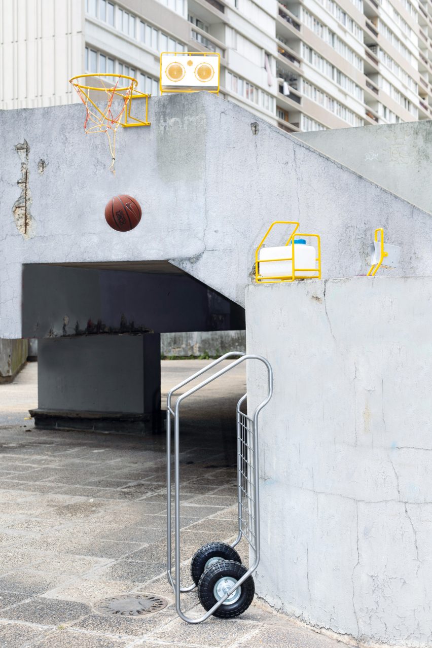 The City Is A Playground portable streetball kit by Eric Treillard