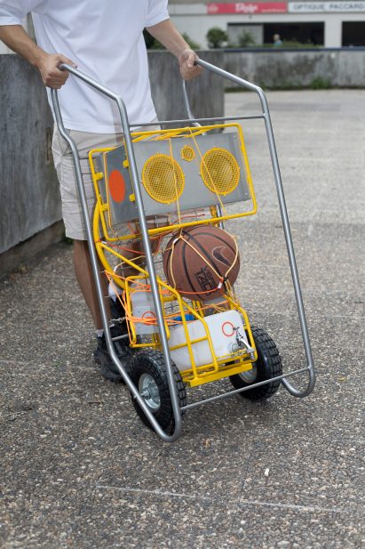 The City Is A Playground portable streetball kit by Eric Treillard