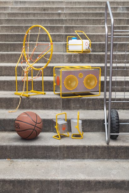 The City Is A Playground portable streetball kit by Eric Treillard