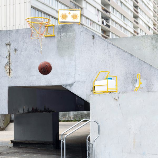 The City Is A Playground portable streetball kit by Eric Treillard
