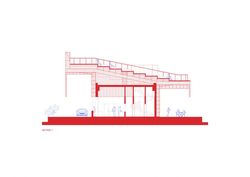 Section of BBT Hilltop restaurant in Kuwait City by TAEP/AAP
