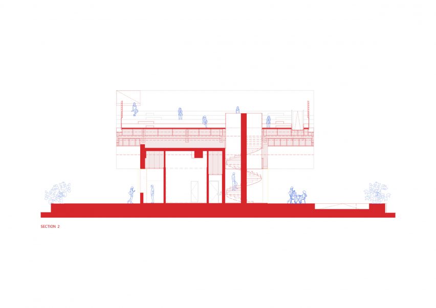 Section of BBT Hilltop restaurant in Kuwait City by TAEP/AAP