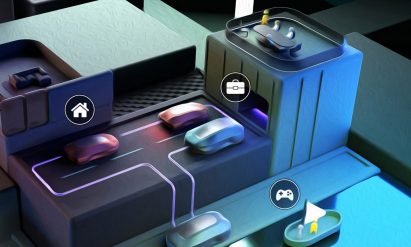 Daniel Czyszczoń's BExperience concept depicting autonomous mobile showrooms