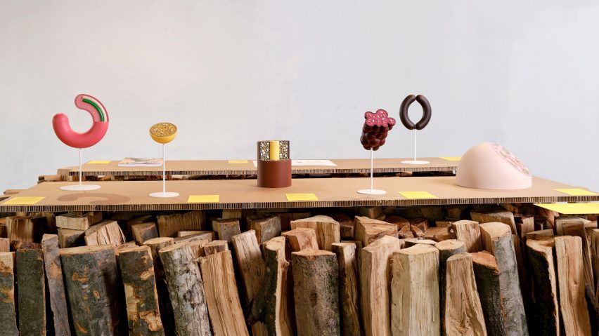 Medprostor stacks firewood for Ljubljana design biennial exhibition
