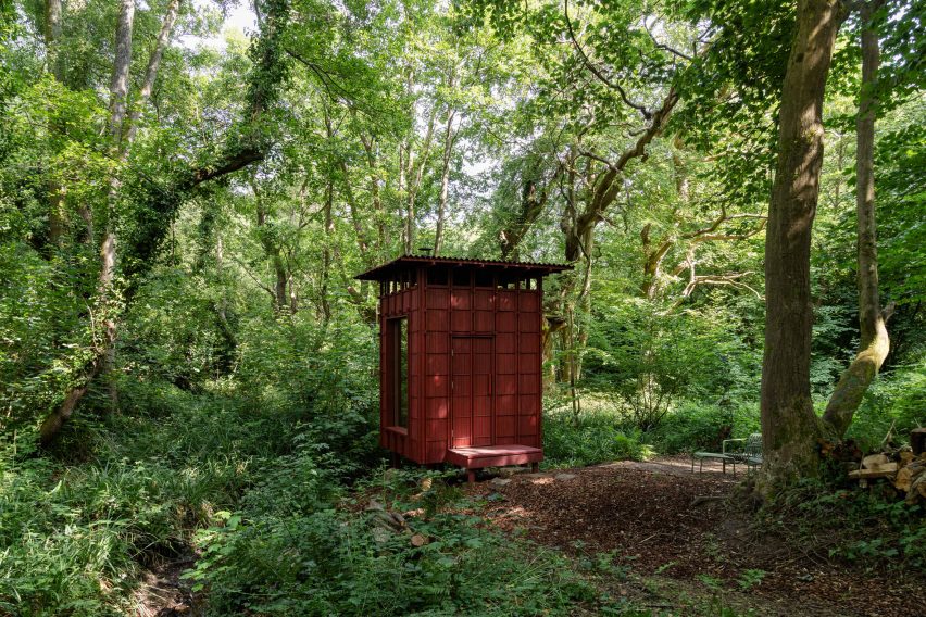 Built Works design red timber sauna in East Sussex