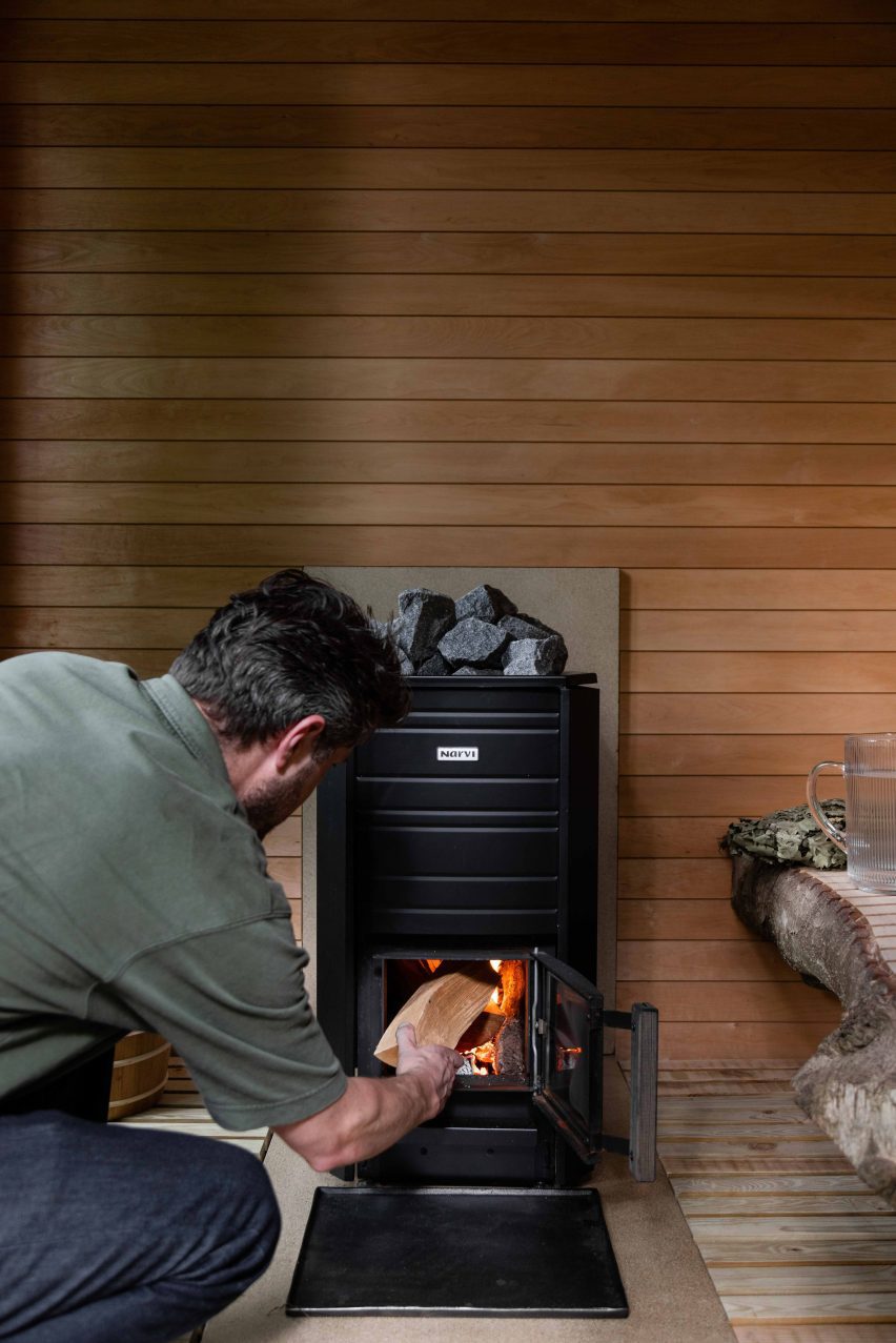 Built Works design red timber sauna in East Sussex