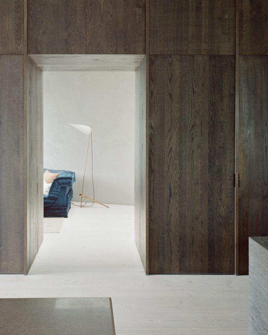 Built-in timber cabinets in Camden Workshop by McLaren Excell