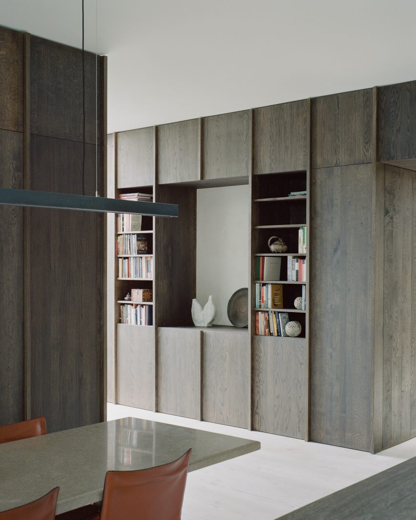 Storage wall in Camden Workshop by McLaren Excell