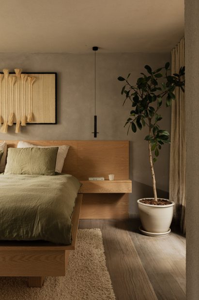 Bedroom with neutral-toned decor