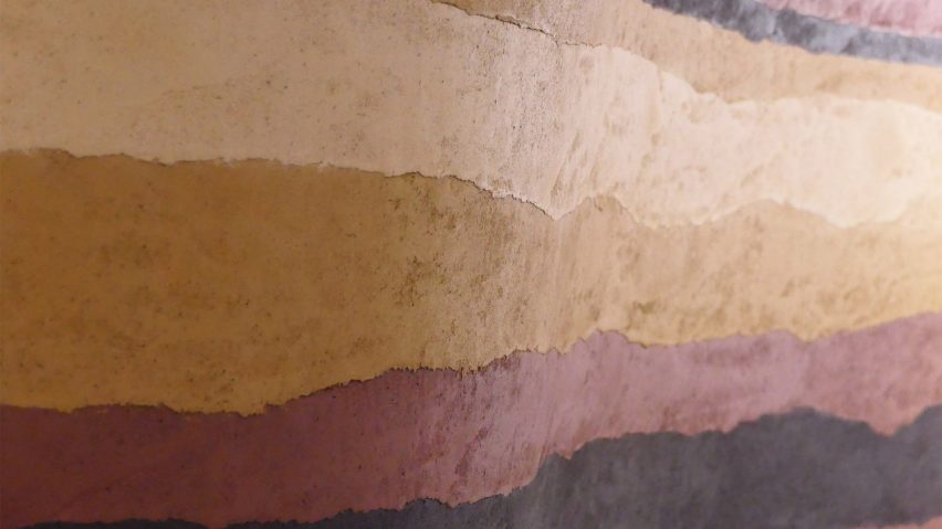 Striped Clime clay lime wall plaster by Armourcoat