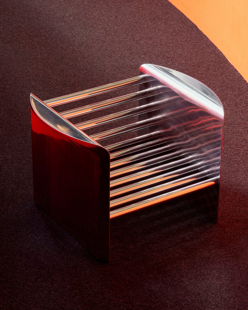 Metal chair frame
