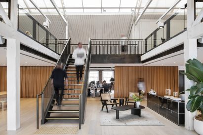 Interior view of office space by Cox Architecture