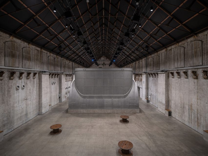 Interior of D/Dock's Fabrique de Lumieres in Amsterdam