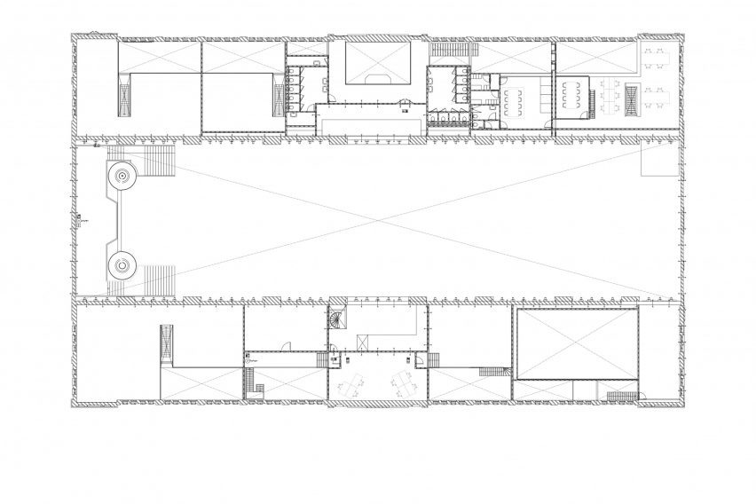 First floor plan of D/Dock's Fabrique de Lumieres in Amsterdam