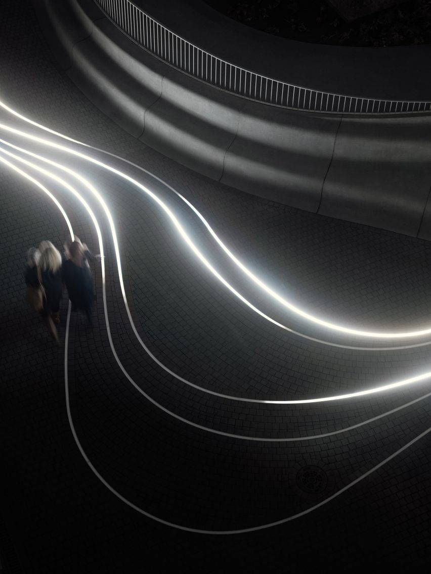 Lighting installation 'Delta' in Olso by Void