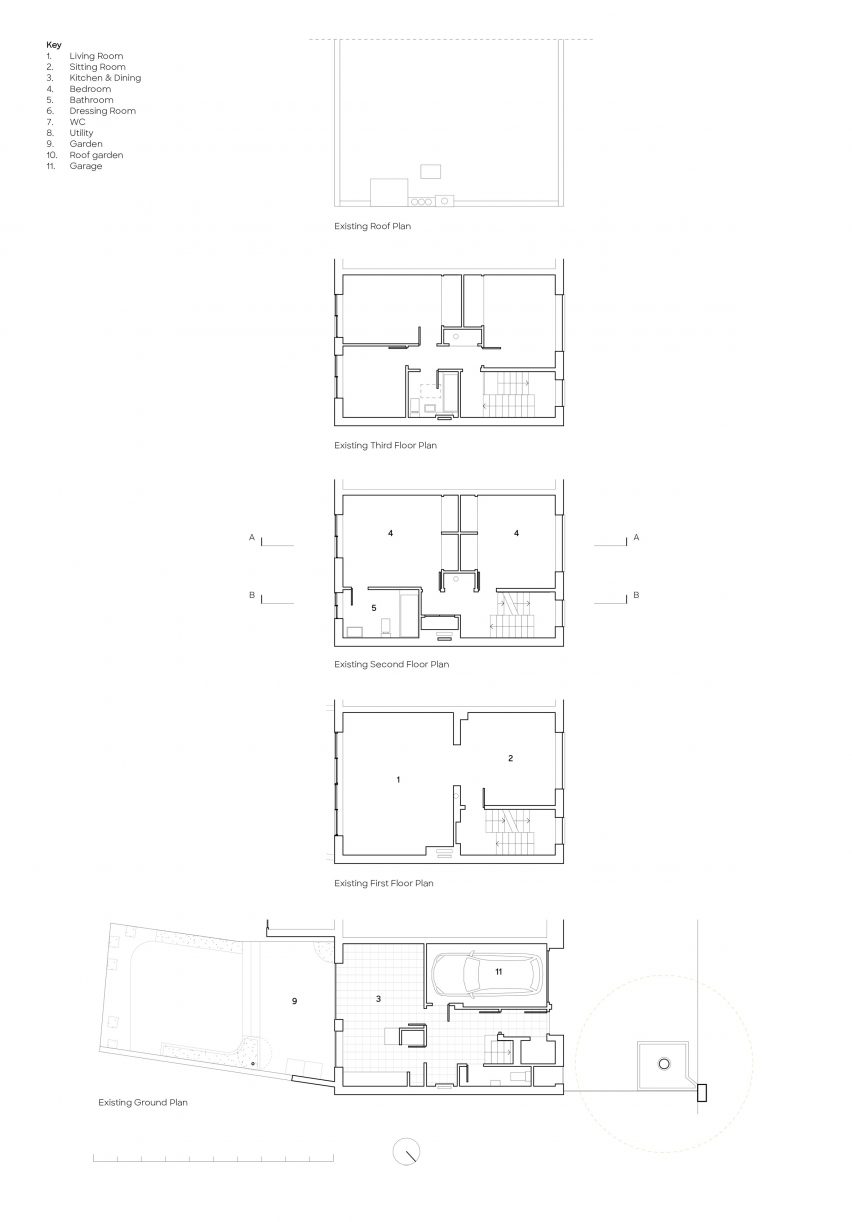 Existing floor plans Brutalist Chelsea townhouse by Pricegore