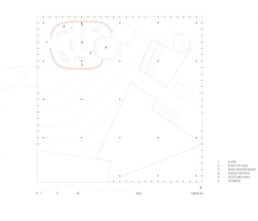 Plan drawing of immersive installation by Akin Atelier in Sydney Modern