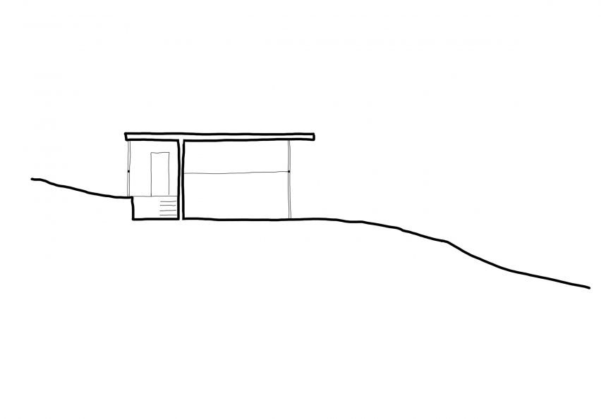 Sketch section of the home in 1962