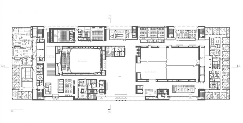 Ground floor plan of the Polish History Museum by WXCA
