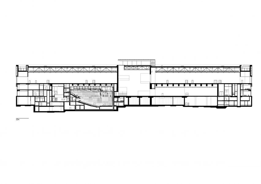 Section drawing of the Polish History Museum by WXCA