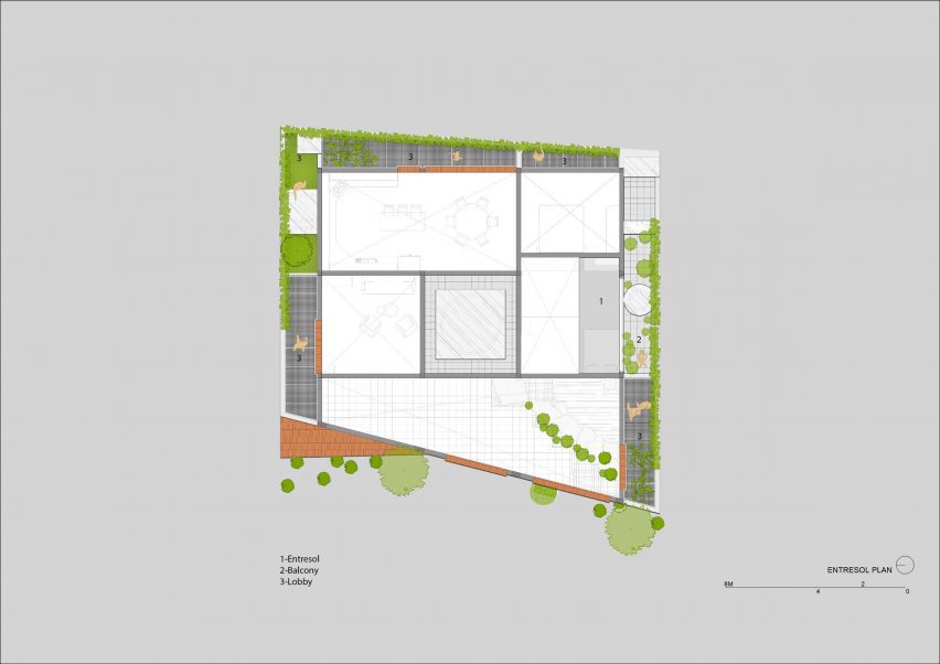 First floor plan of Tile House by The Bloom Architects