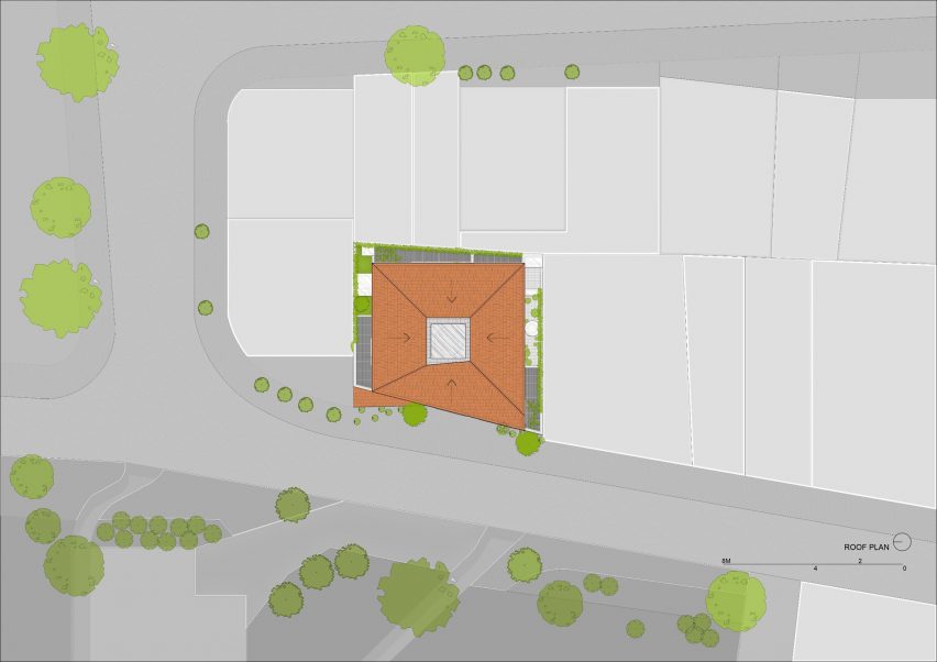 Roof plan of Tile House by The Bloom Architects