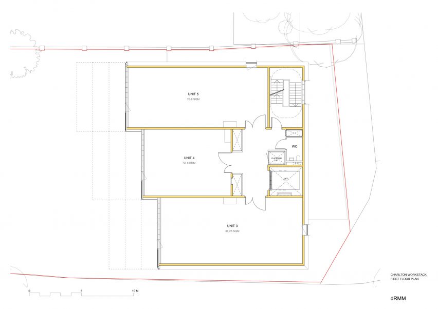 First floor plan of Workstack by dRMM
