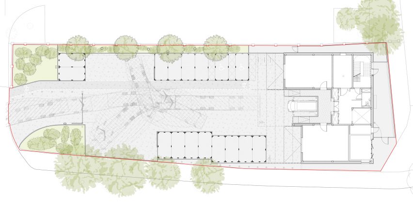 Site plan of Workstack by dRMM