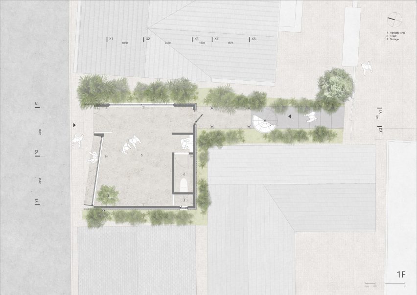 Ground floor plan of study in Seoul by YounghanChung Architects