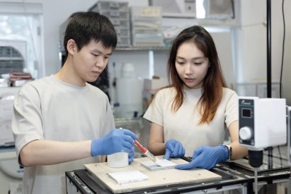 Image of designers of E-Coating awarded sustainability prize for James Dyson Awards 2023