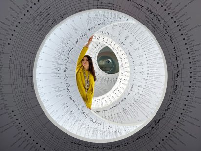 a series of circles with writing on them