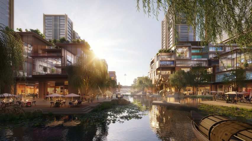 View of Hangzhou new city centre