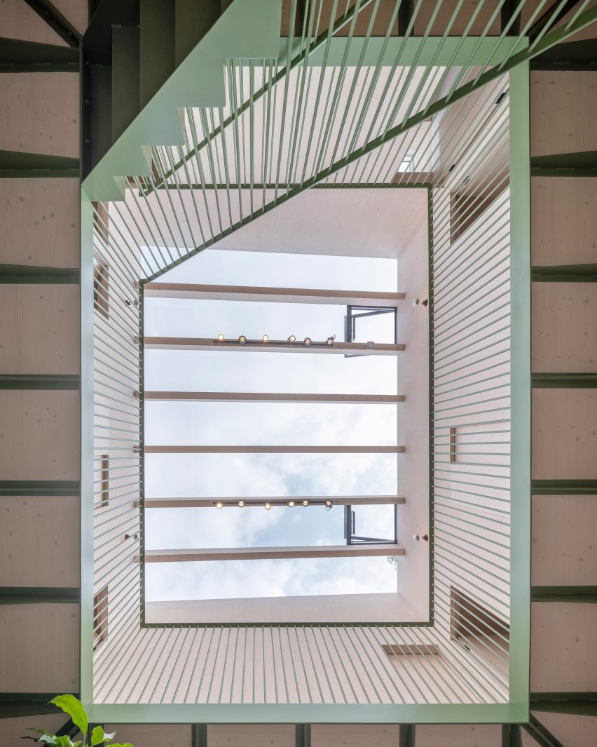 Atrium skylight at Green House by Hayhurst and Co