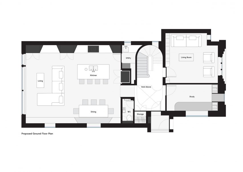 Ground floor drawings Wimbledon Villa London