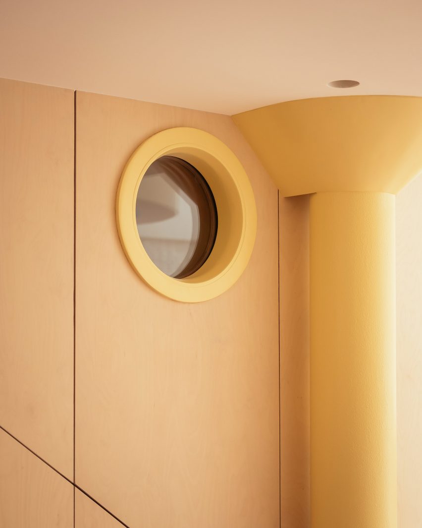 Colour palette was chosen to be reminiscent of 1950s american kitchens
