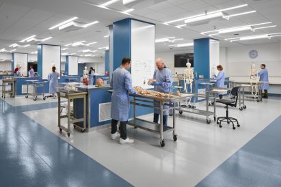 A lab area with cadavers