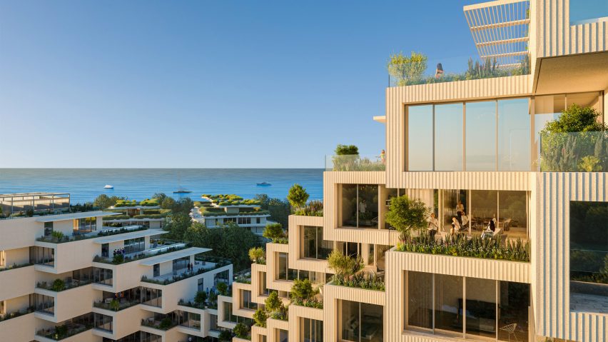 Park Rise terrace apartments at Ellinikon in Athens by BIG
