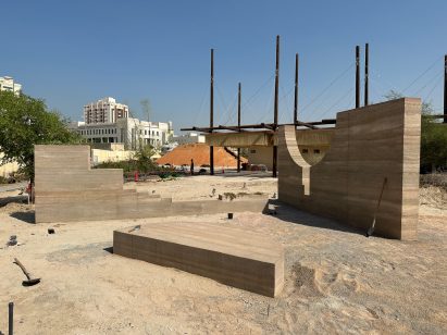 Rammed earth sculptural installaion
