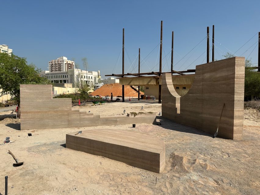 Rammed earth sculptural installaion
