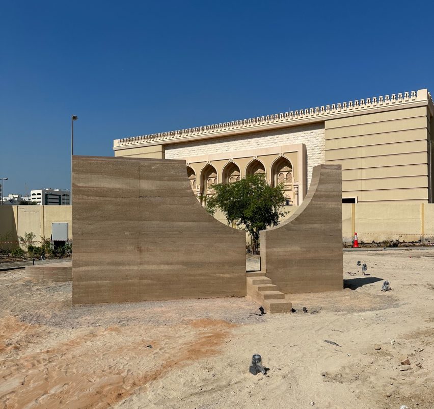 Rammed earth sculptural installaion